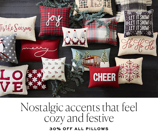 30% off all pillows