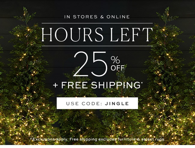 HOURS LEFT 25% OFF + FREE SHIPPING
