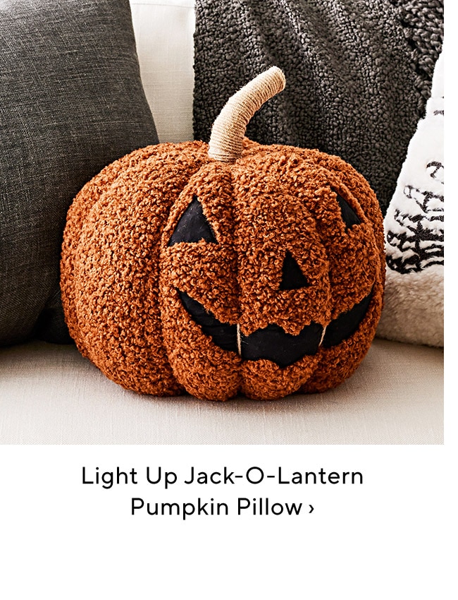 Light Up Jack-o'-Lantern Pumpkin Pillow