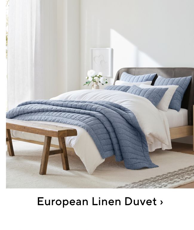  , T European Linen Duvet 
