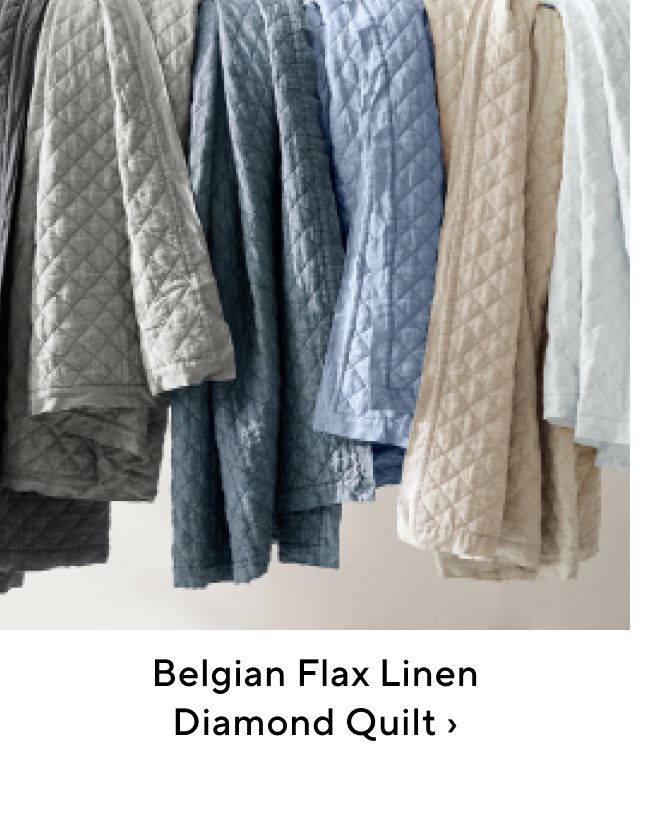  Belgian Flax Linen Diamond Quilt 