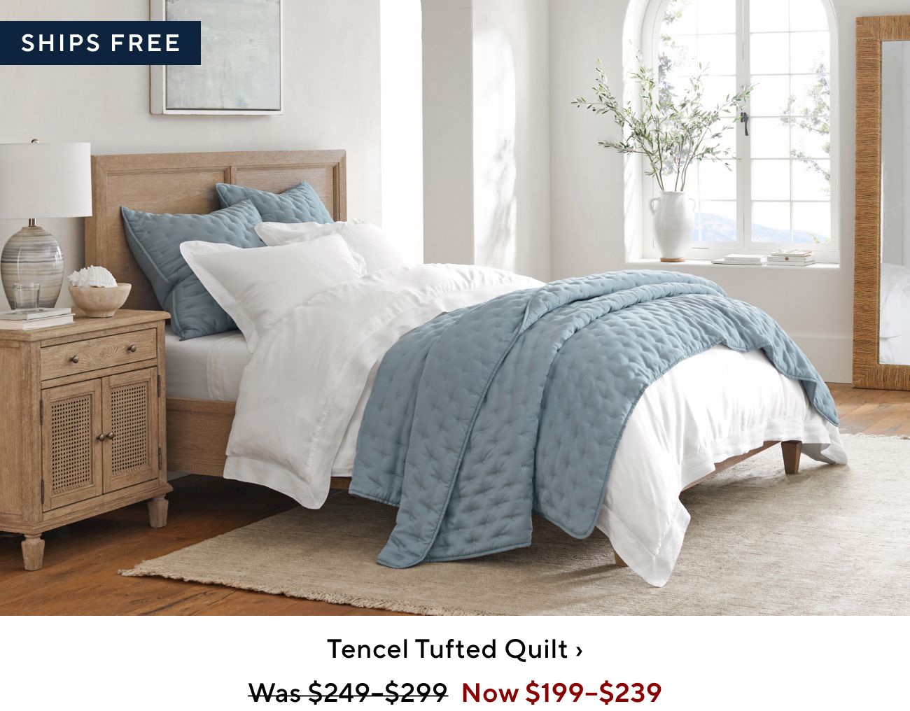  Tencel Tufted Quilt Was $249-$299 Now $199-$239 