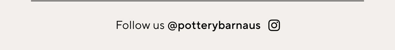 Follow us @potterybarnaus